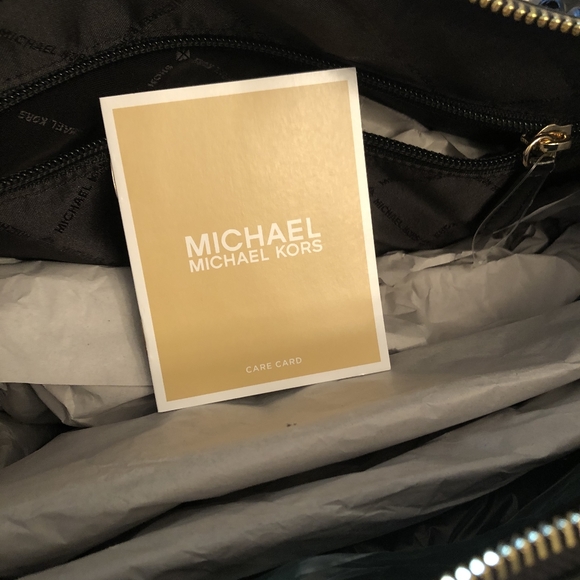 011 -MICHAEL Michael Kors Black Lenox Large Satchel, Shoulder, and Crossbody Bag - Picture 8 of 14